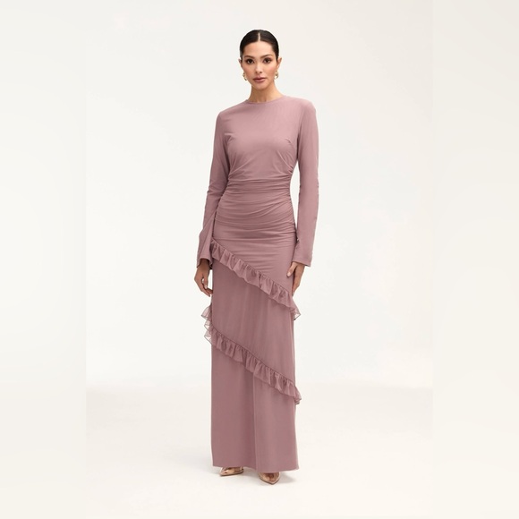 Sabrina Waterfall Maxi Dress - Twilight Mauve - Picture 3 of 6